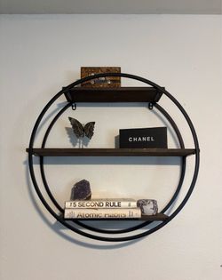 Wood wall shelf home decor