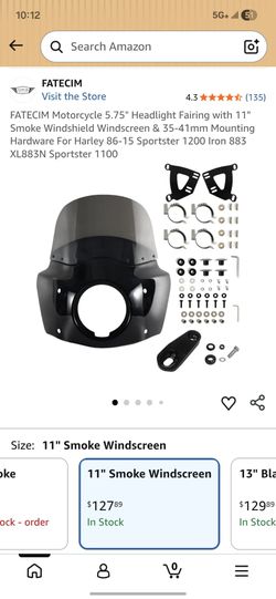New Harley 5.75" Headlight windshield windscreen