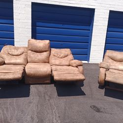 Two Piece Reclining Sofa Set FREE DELIVERY 