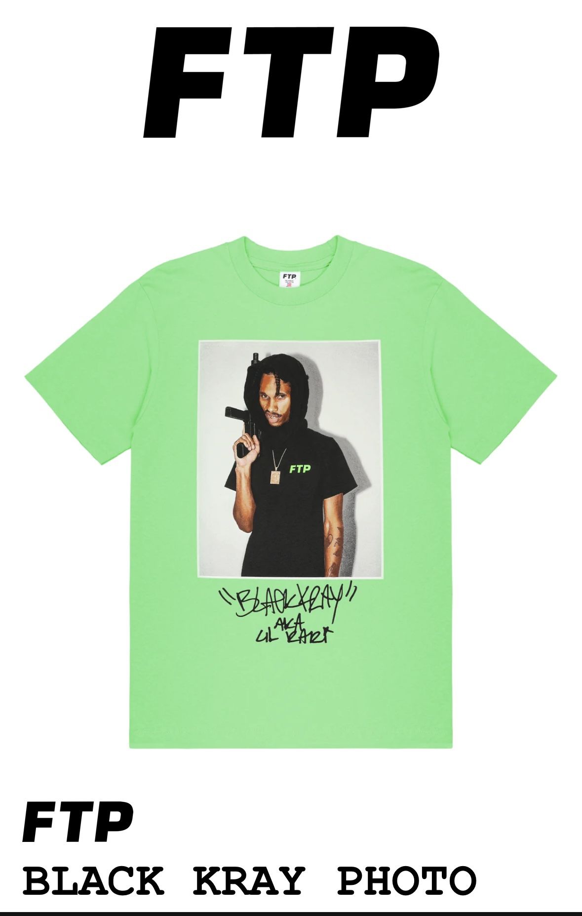 FTP Black Kray Photo Tee
