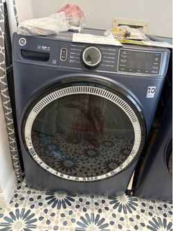 GE Smart Washer and Dryer Set - Navy