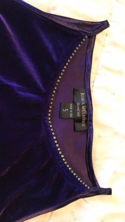 Juniors size 5 purple velvet dress