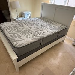 White Queen Bed frame 