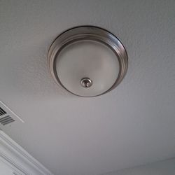 13-in Satin Nickel Flush Mount Light