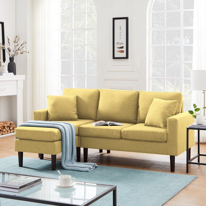 Brand New Small Yellow Sectional
