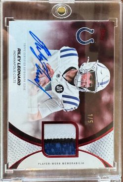 Topps Riley Leonard Indianapolis Colts Autograph Patch Card 1/5