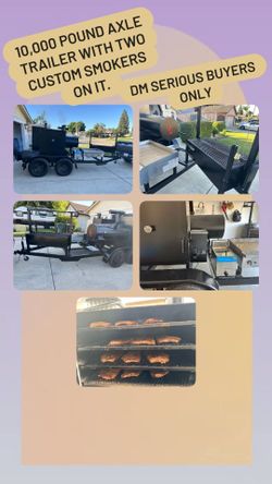Food catering bbq trailer