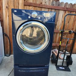 LG TROMM ELECTRIC DRYER + PEDESTAL 