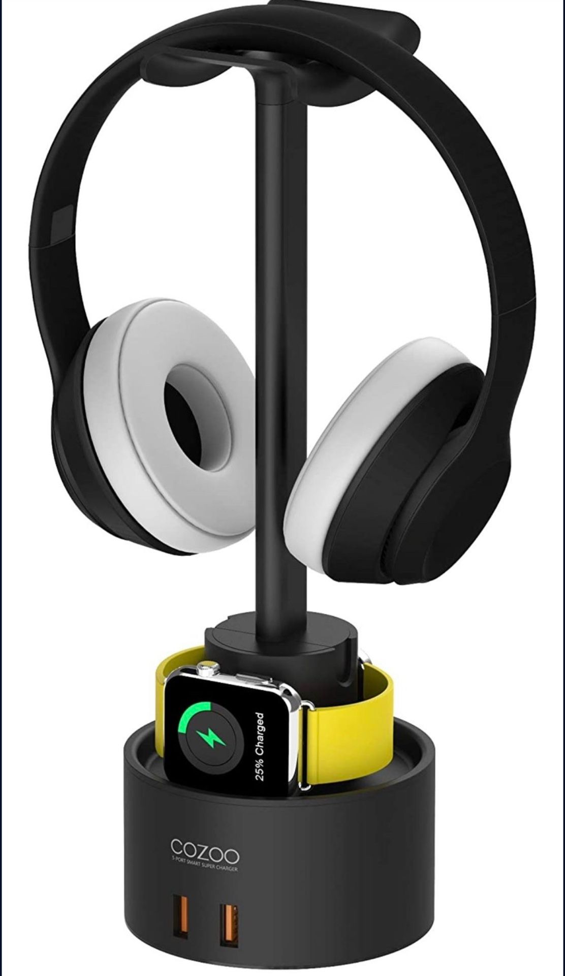 Headphone Stand with USB Charger Desktop Gaming Headset Holder Hanger Charging