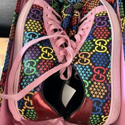 Gucci Screener Sneakers – Multicolor GG Psychedelic – Size EU 37.5 (US Women’s 7 / Men’s 5.5)
