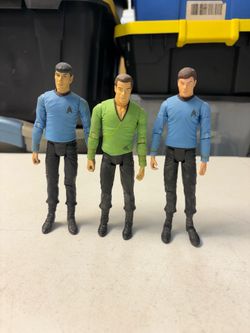 Star Trek 2003 Art Asylum Action Figures  Lot of 3 Kirk, Spock, McCoy