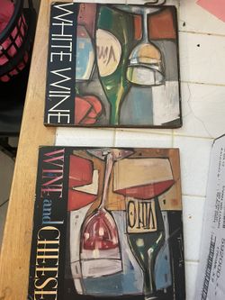 Wall Decor “ Wine And Cheese”