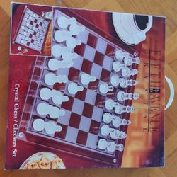 Crystal Chess/Checkers Set