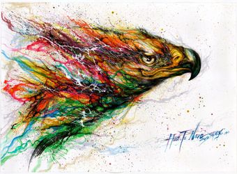 Eagle water color poster