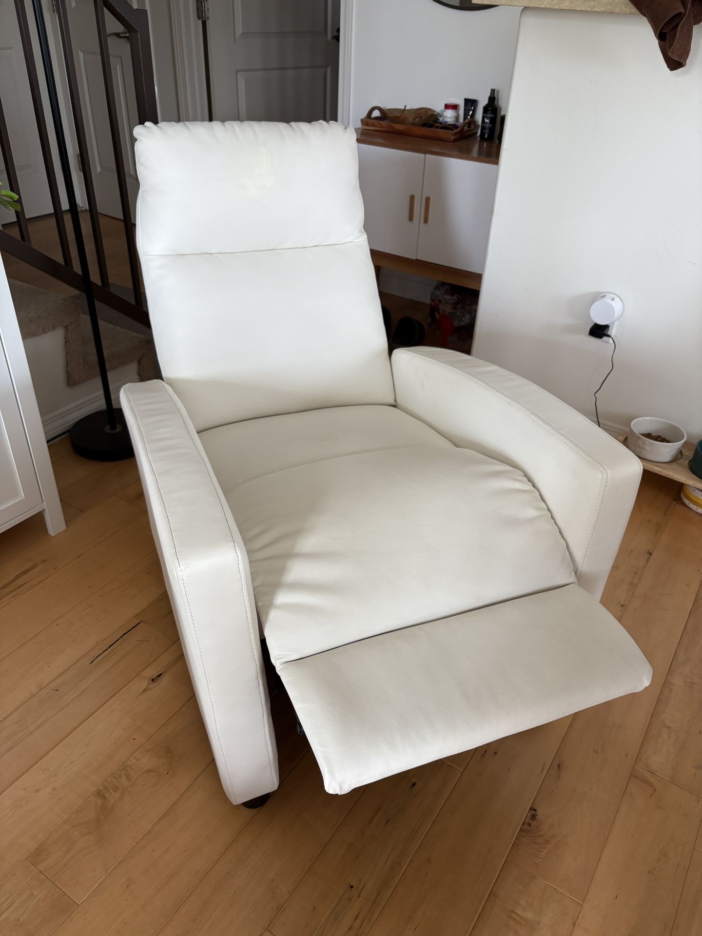 White Recliner Arm Chair