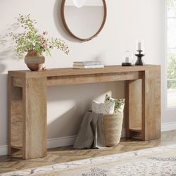 New Tribesigns 70.9-Inch Extra Long Console Table, Farmhouse Wood Sofa Table Behind Couch, Narrow