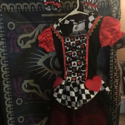 Girls size small (4-6) Queen of Hearts Costume