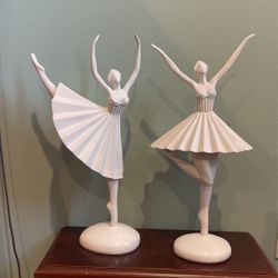 Pair Of Ballerina Statues 