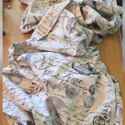 Waverly Inspirations Home Decor Fabric - Tea Time Steel Color Cotton Duck - 3 3/4 yards 45" width