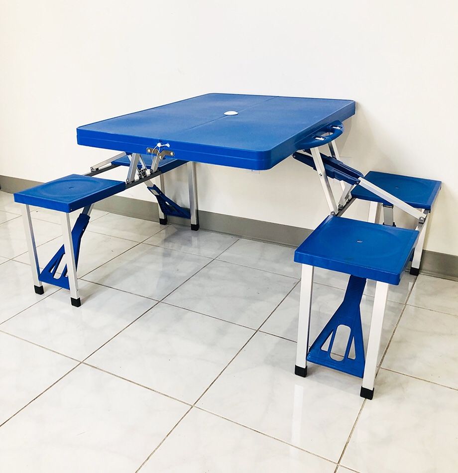 $45 NEW Picnic Table, Portable Folding Camping Bench Set (Max Table 65lbs, each Chair 175lbs)