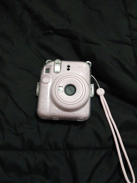 Pink Instax Polaroid Camera With Case
