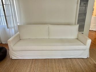 ikea white slipcover sofa