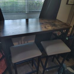 Table With Two Stools Brand New
