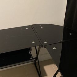 Black Tempered Glass Desk