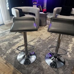 Adjustable Bar Stools (Set Of 2) MUST GO
