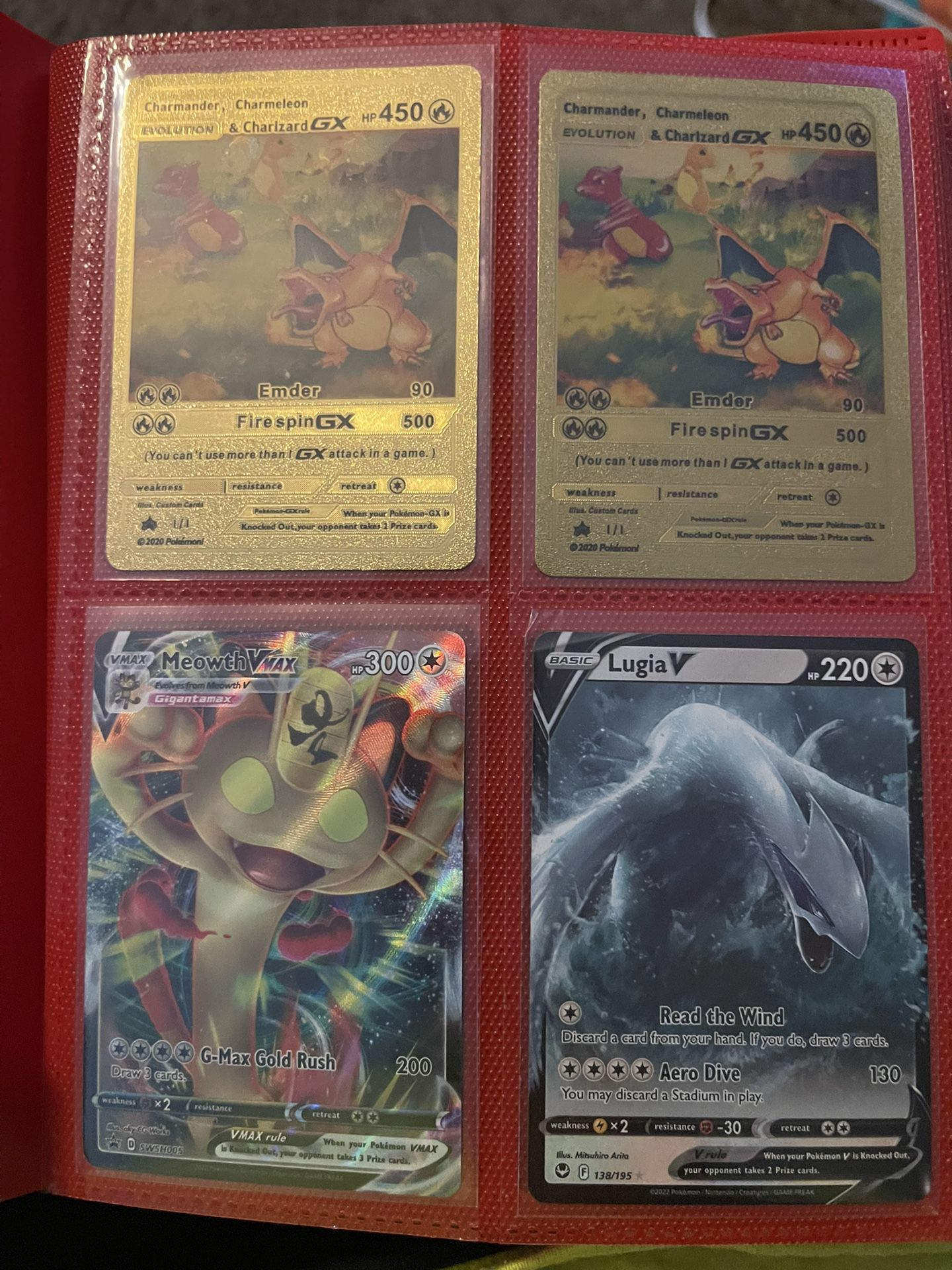 124 Ultra Rare Or Better Pokemon Card Binder + (Rare) Deoxys Rev. Foil Sableye