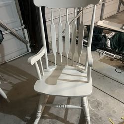White Wooden Rocking Chair