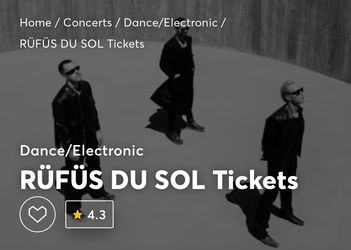 Rufus du Sol San Diego Concert Tickets