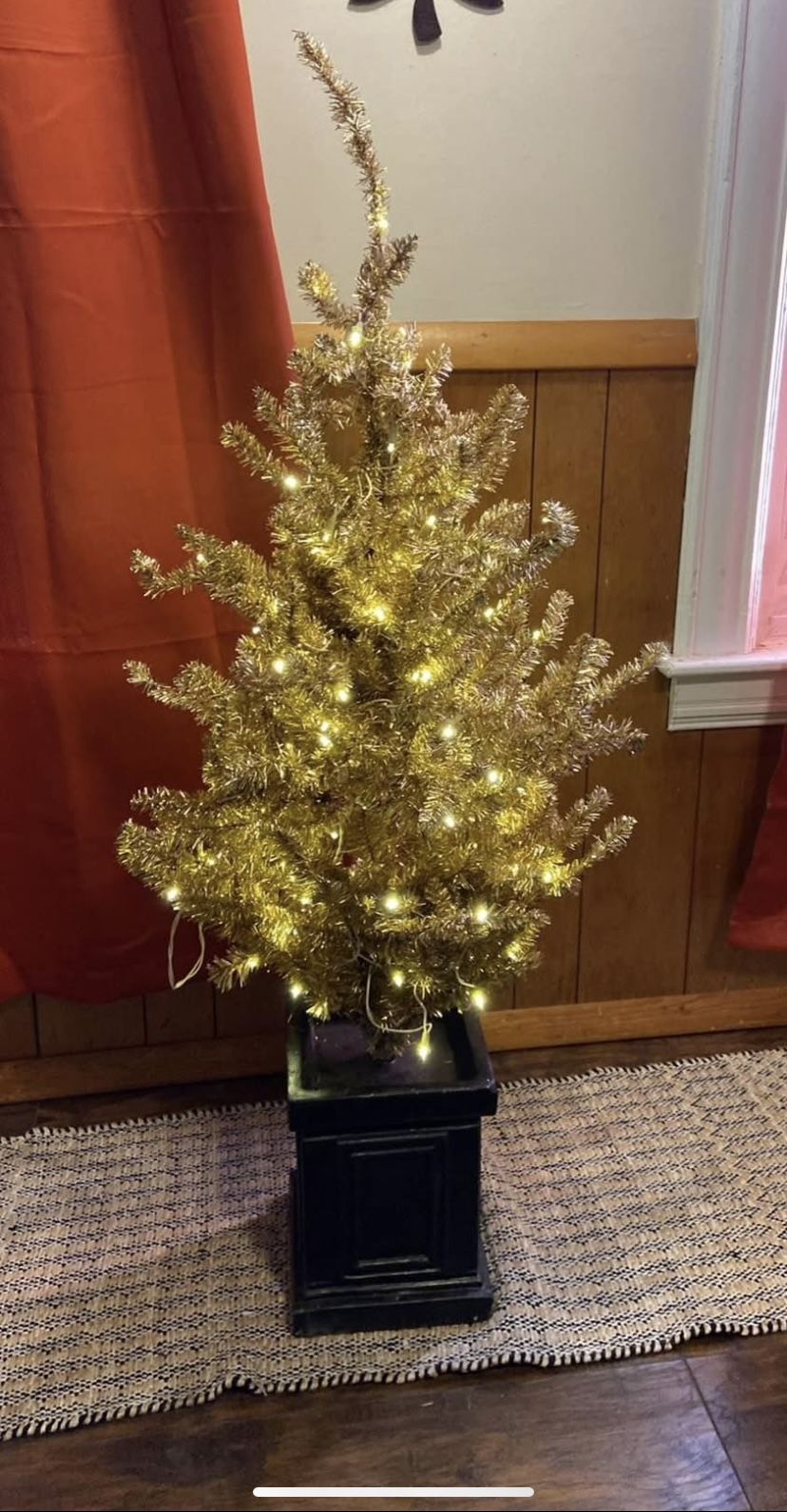 Bejeweled Joy Gold Timsel 4.5 Tree
