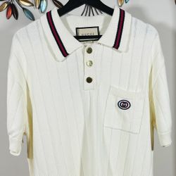 GUCCI KNIT POLO SHIRT 23SS , Visit Our Profile For More Items Available !!!