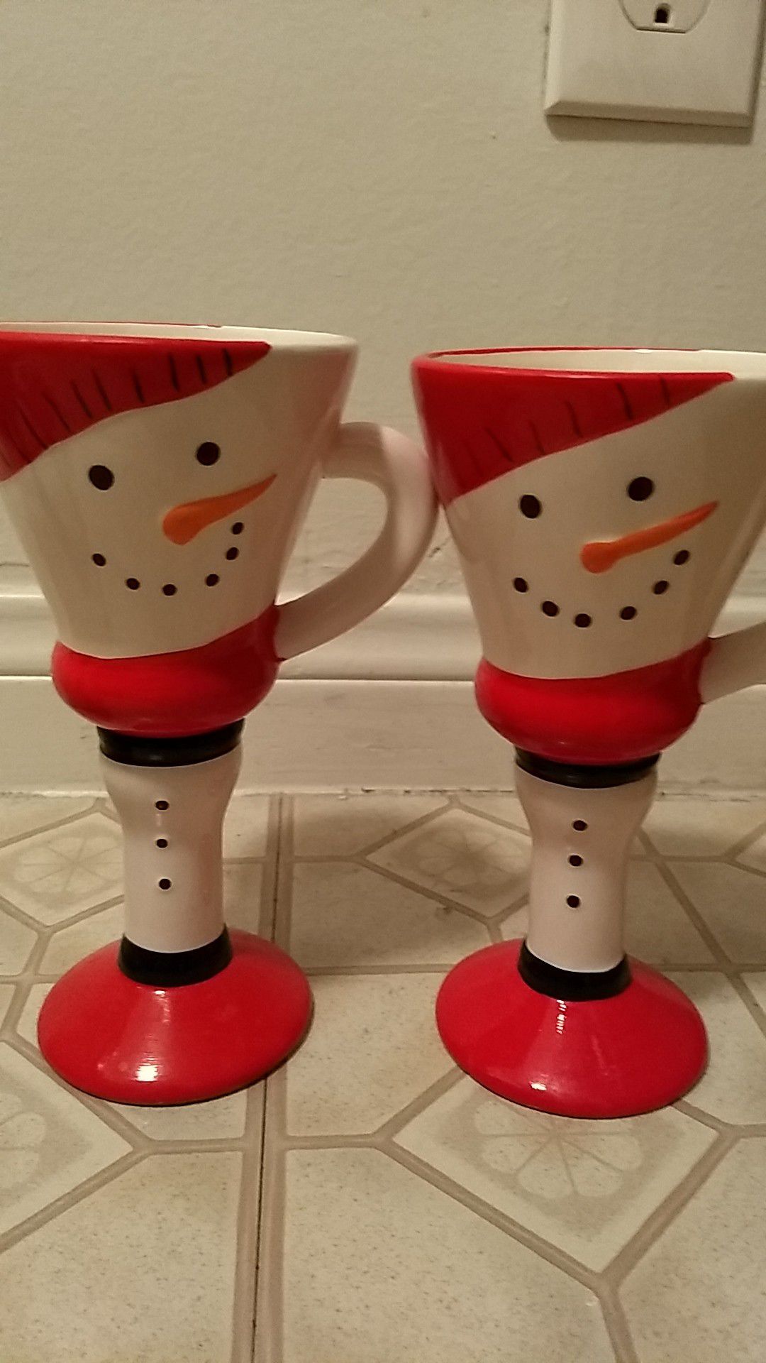 Snowman goblets