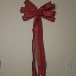 Large Red Bow Decor