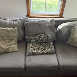 Modern Gray Sofa Set – Clean & Comfortable – $500
