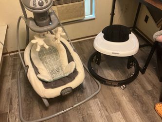 Baby swing and Walker for sale ‼️