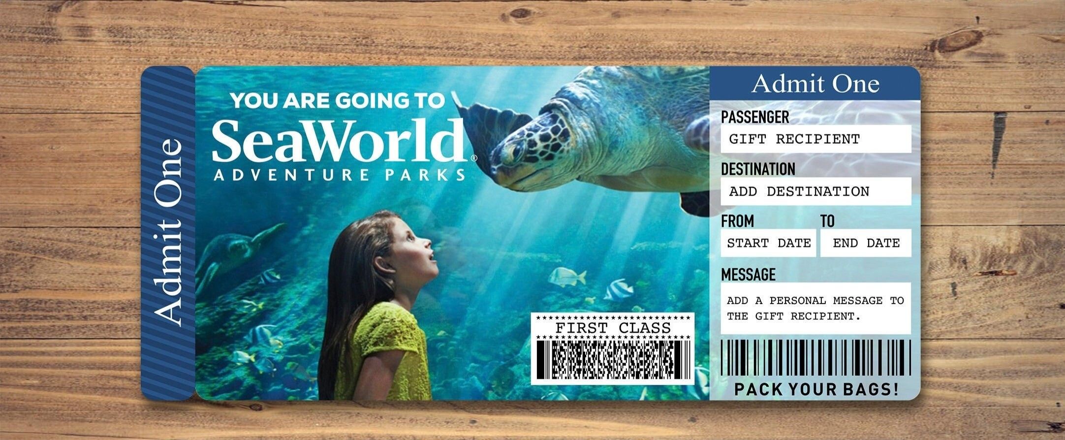 Sea World Ticket For San Diego/Orlando