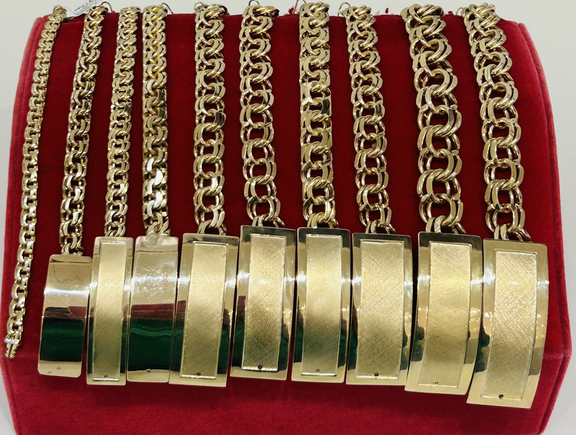 10KT Solid Chino Link Bracelet 
