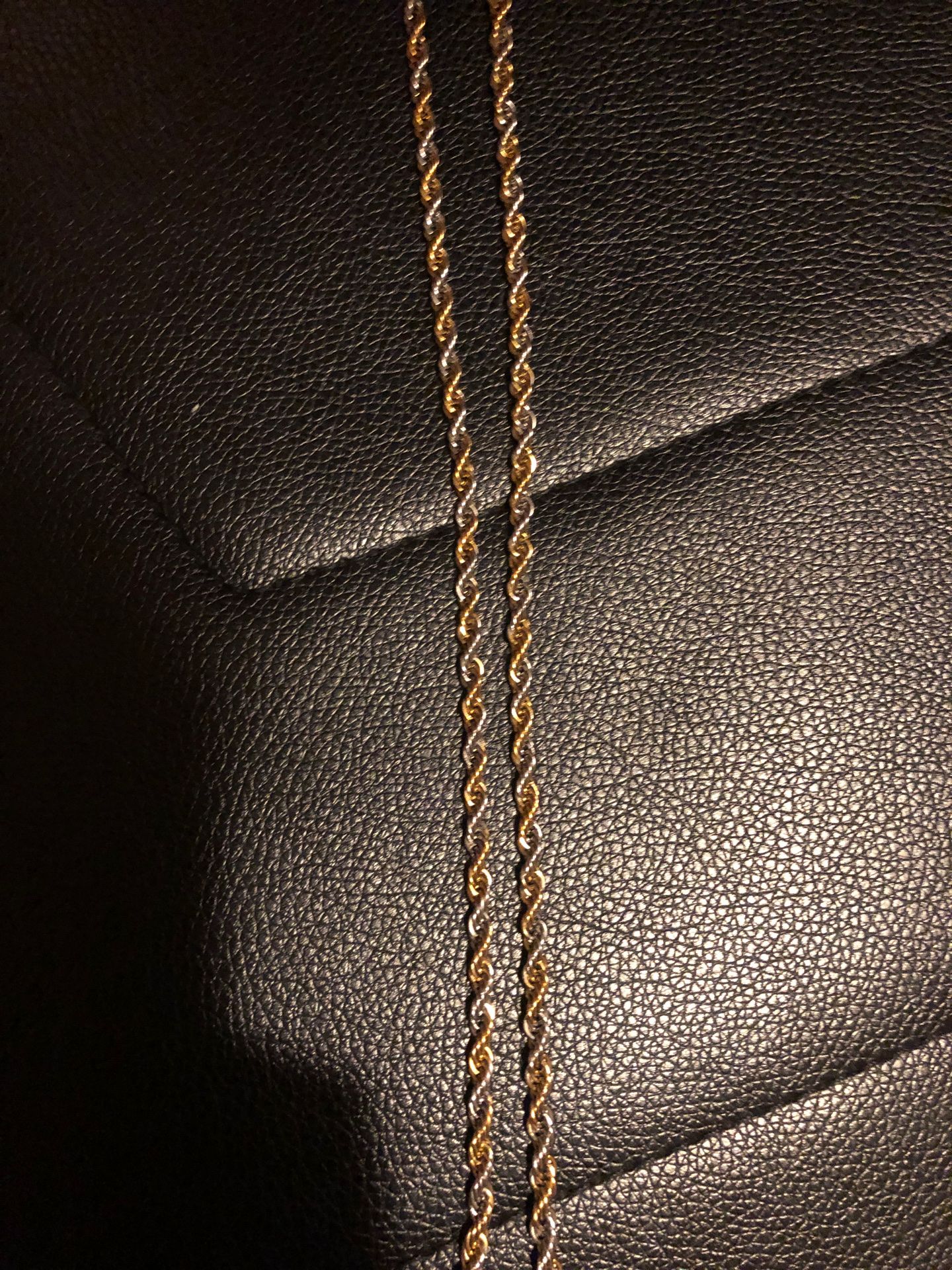 Rope chain 20 karat plated gold
