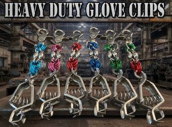 Heavy duty glove clips