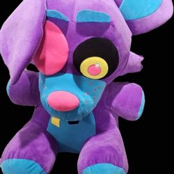 Rare Jumbo 24" Five Night At Freddy's Purple Stuffed Blacklight Foxy Plush Funko.