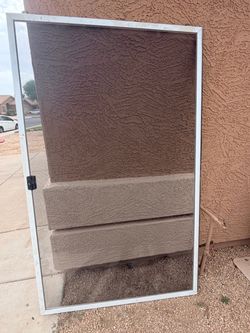 Sliding Screen Door with White Frame - 79.5” x 48.5”