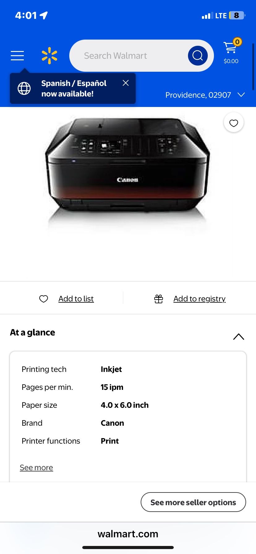 All In One Canon Mx922 Printer