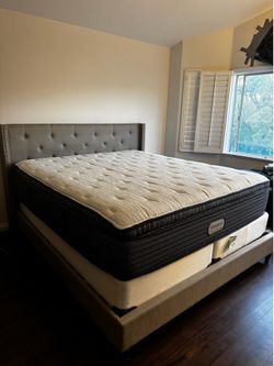 California King bed, frame, mattress and box springs