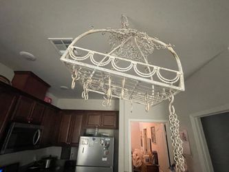 Pot rack. Space saver while living downsized