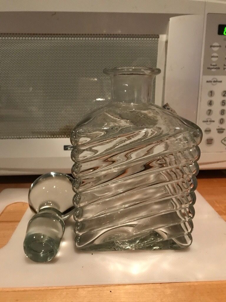 Crystal 24% lead decanter made in Poland