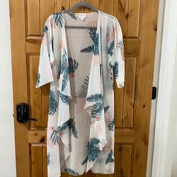 NWT LuLaRoe Shirley Kimono Large | Sheer Lightweight Boho Duster Cardigan Cover-Up