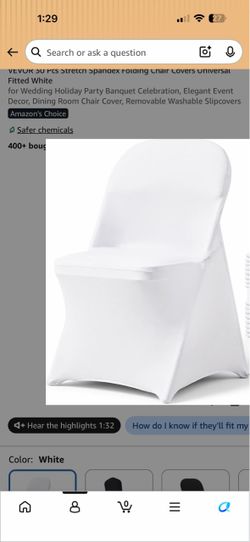 Chair covers for gatherings